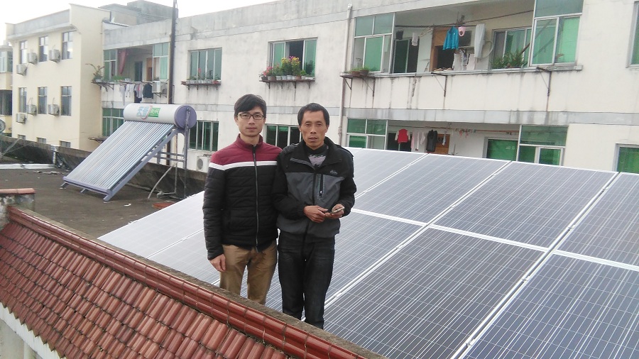 江西上饒5.2KW并網太陽能光伏供電系統