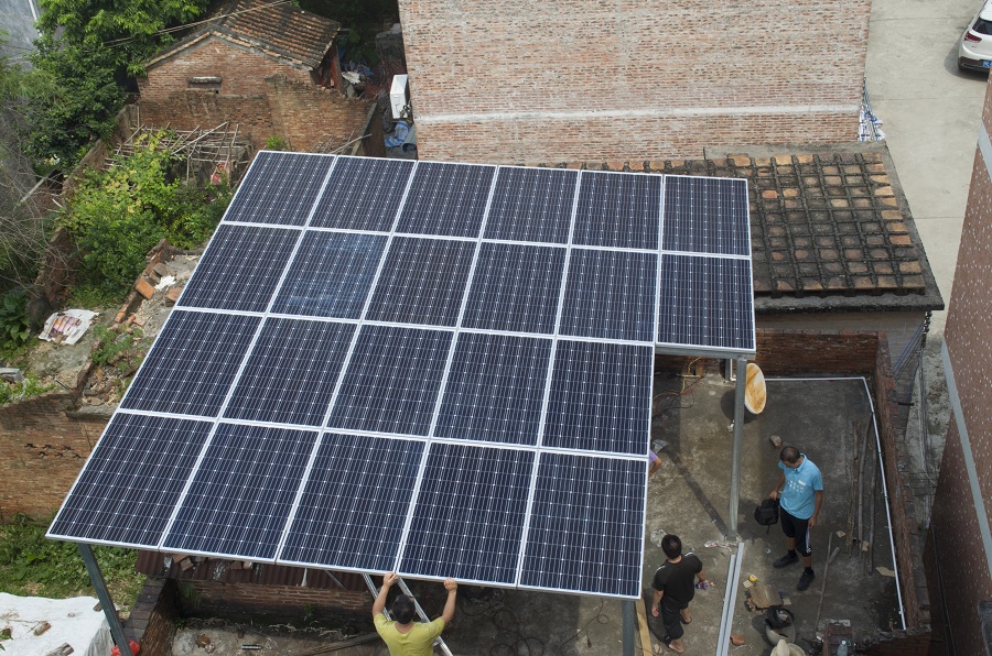 廣州佛山高明區6KW并網太陽能光伏供電系統